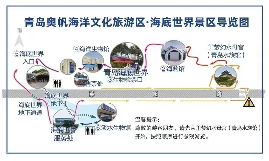 青岛海底世界导览图
